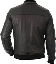 Load image into Gallery viewer, Mens Biker Black Cowhide Leather Jacket
