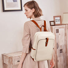 Load image into Gallery viewer, Women 15.6 inch Leather Laptop Backpack
