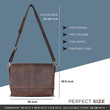 Load image into Gallery viewer, Men Leather Briefcase Full Grain Laptop Bag
