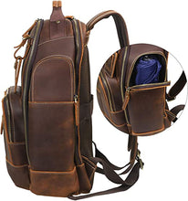 Load image into Gallery viewer, Vintage Full Grain 15.6 Inch Leather Laptop Backpack

