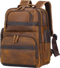 Load image into Gallery viewer, Men&#39;s Vintage 15.6 Laptop Leather BackPack
