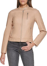 Load image into Gallery viewer, Women&#39;s Faux Leather Motocross Racer Biscotti Jacket
