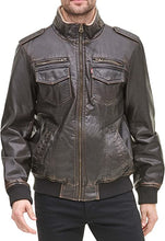 Load image into Gallery viewer, Men&#39;s Faux Leather Sherpa Aviator Bomber Jacket
