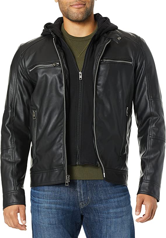 Hooded Moto Original Lambskin Leather Jacket