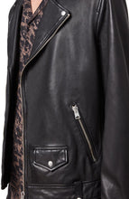 Load image into Gallery viewer, Mens Milo Black Leather Biker Jacket – Boneshia
