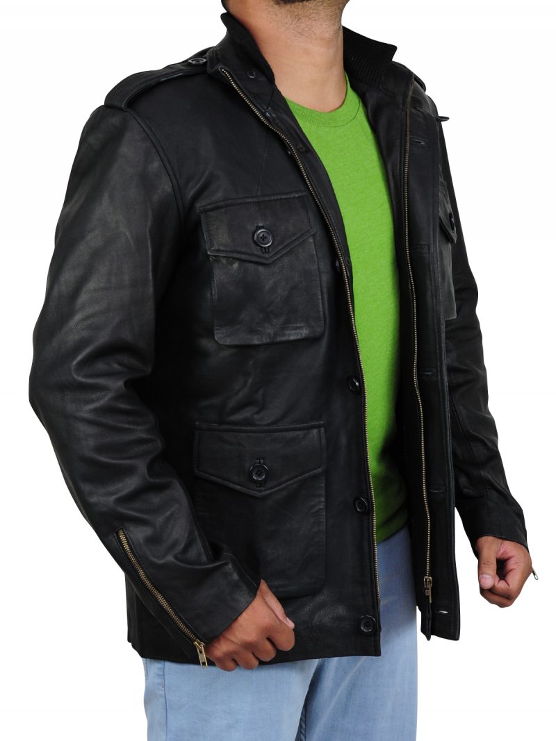 Anthony Lemke Dark Matter Black Leather Jacket Men
