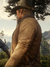 Load image into Gallery viewer, Red Dead Arthur Morgan Redemption 2 Brown Leather Jacket
