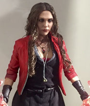 Load image into Gallery viewer, Avenger Scarlet Witch Hot-Red Leather Jacket
