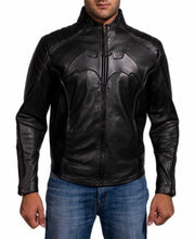 Load image into Gallery viewer, BATMAN ARKHAM KNIGHT MEN&#39;S BLACK LEATHER COSTUME JACKET
