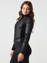 Load image into Gallery viewer, Women&#39;s Quilted Classic Black Biker Leather Jacket
