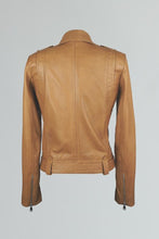 Load image into Gallery viewer, Womens Beautiful Leather Jacket In Camel Color – Boneshia

