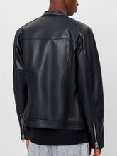 Load image into Gallery viewer, Genuine Black Leather Jacket Men
