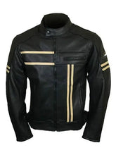 Load image into Gallery viewer, Men&#39;s Cafe Racer Retro Black Motorcycle Jacket
