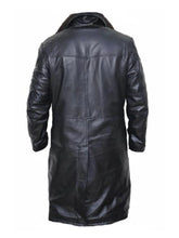 Load image into Gallery viewer, Mens Long Trench Leather Coat
