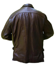 Load image into Gallery viewer, Men&#39;s Dark Brown Leather Blazer Coat

