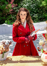 Load image into Gallery viewer, Manor Jessica Lowndes Wool Red Coat for Women
