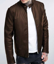 Load image into Gallery viewer, Casual Brown Leather Jacket For Men
