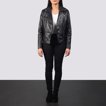 Load image into Gallery viewer, Charcoal Black Women&#39;s Sheepskin Leather Jacket
