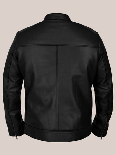 Classical Black Leather Jacket for Men