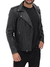 Load image into Gallery viewer, John Travolta Black T-Birds Leather Jacket
