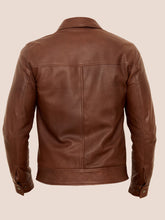 Load image into Gallery viewer, Dark Brown Classic Leather Jacket For Men – Boneshia
