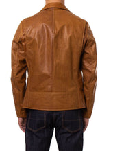 Load image into Gallery viewer, Dark Brown Mens Motercycle Leather Jacket
