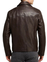 Load image into Gallery viewer, Mens Dark Brown Leather Jacket
