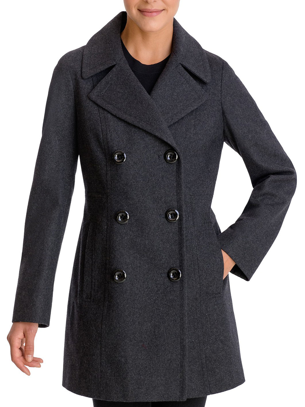 Womens Double Breasted Peacoat