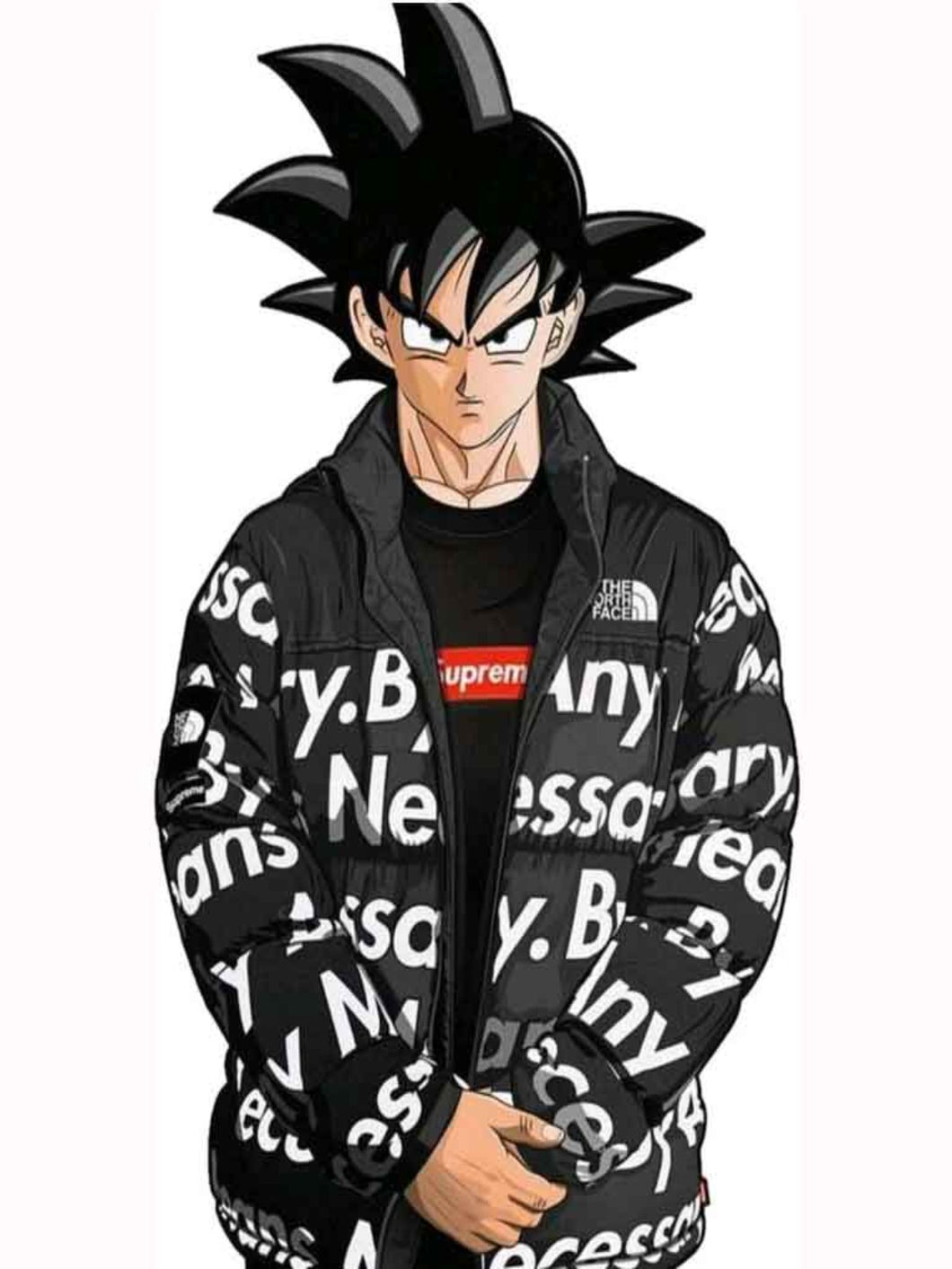 Goku Drip Puffer Jacket - Boneshia