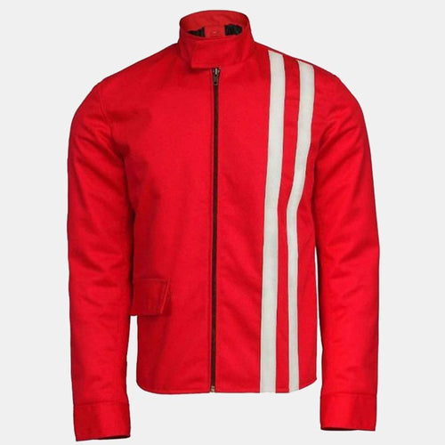 Elvis Presley Speedway Vintage Blue & Red Classy White Stripes Cotton Jacket
