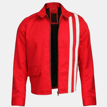 Load image into Gallery viewer, Elvis Presley Speedway Vintage Blue &amp; Red Classy White Stripes Cotton Jacket
