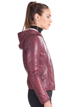 Load image into Gallery viewer, Womens Genuine Leather Bomber Jacket
