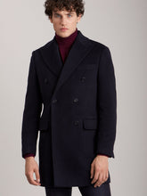 Load image into Gallery viewer, Mens Long Blue Wool Coat
