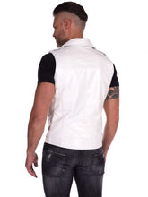 Load image into Gallery viewer, White Genuine Leather Vest For Men

