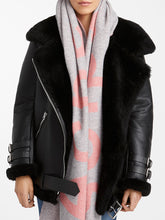 Load image into Gallery viewer, Womens Black Shearling Jacket
