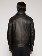 Load image into Gallery viewer, Black Dashing biker Leather jacket
