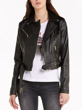 Load image into Gallery viewer, Womens Stylish Biker Real Leather Jacket
