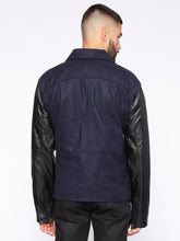 Load image into Gallery viewer, Mens Faux Leather Moto Jacket
