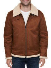 Load image into Gallery viewer, Mens Faux Leather Shearling Jacket

