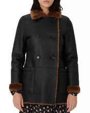 Load image into Gallery viewer, Womens Real Fur Collar Sheep Shearling Coat

