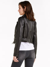 Load image into Gallery viewer, Womens Genuine Leather Biker Jacket
