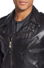 Load image into Gallery viewer, Mens Vintaged Cowhide Leather Motorcycle Jacket
