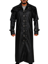 Load image into Gallery viewer, Men&#39;s Van Helsing Huntsman Black Leather Coat
