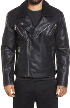 Load image into Gallery viewer, Icon Black Classic Biker Asymmetrical Jacket
