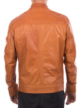 Load image into Gallery viewer, Men handmade genuine lambskin leather jacket
