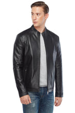 Load image into Gallery viewer, Plain Black Jumbo Leather Biker Jacket
