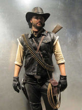 Load image into Gallery viewer, Red Dead Daring John Marston Redemption Black Leather Vest
