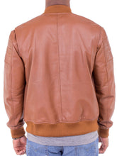 Load image into Gallery viewer, Mens Biker Bomber Genuine Leather Jacket
