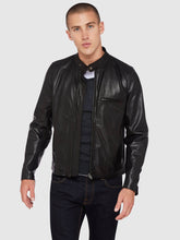 Load image into Gallery viewer, Mens Café Racer Leather Jacket - Boneshia
