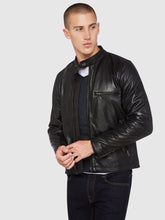 Load image into Gallery viewer, Mens Café Racer Leather Jacket - Boneshia
